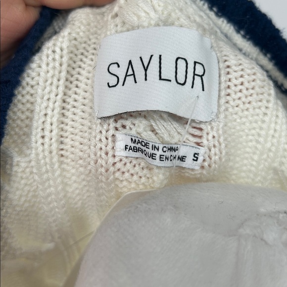 New Saylor Women's Marisole Long Sleeve Sweater Dress Cream SZ S - Picture 2 of 11